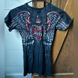 Sinful Women’s Heart Angel Wings T-shirt